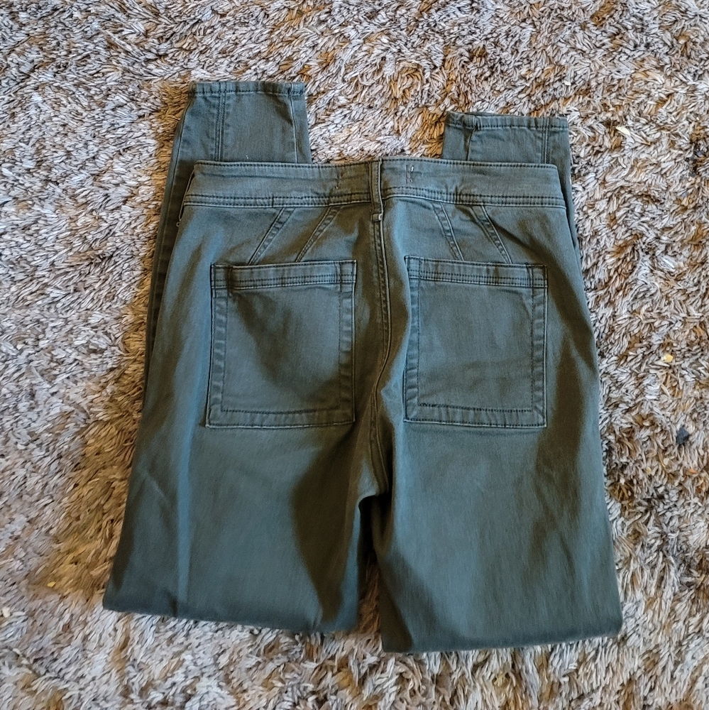 Anthropologie Olive Green Utility Style Skinny Pants 26 - Picture 5 of 9